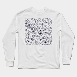 Little Wild Flower Patches Monochrome Long Sleeve T-Shirt